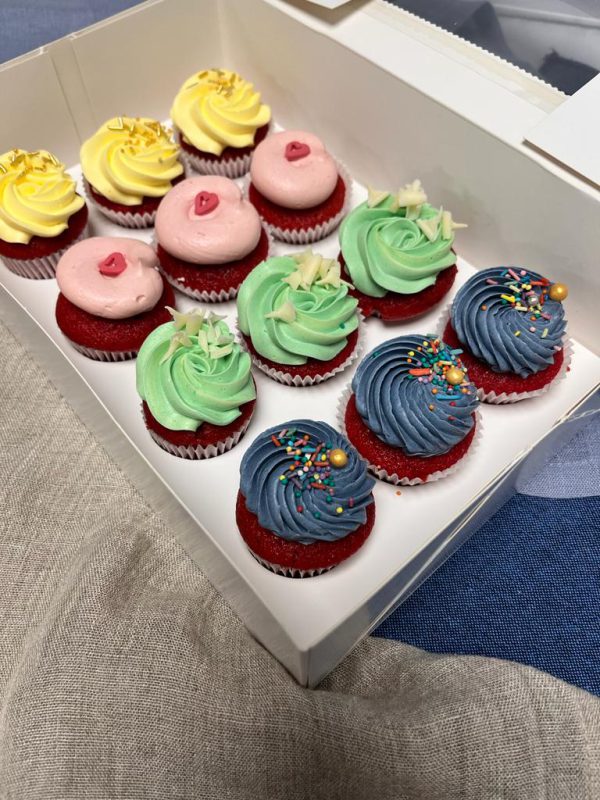 12 Mini cupcakes color - Afbeelding 4
