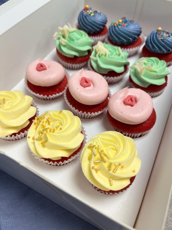 12 Mini cupcakes color - Afbeelding 2