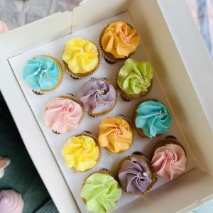 12 Mini cupcakes pastel