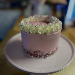 mini taartje roze