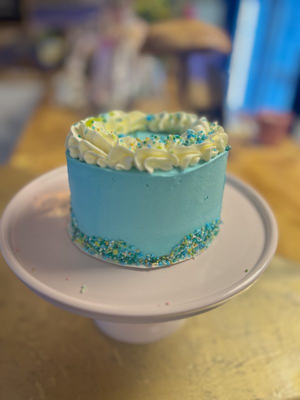 mini taartje blauw