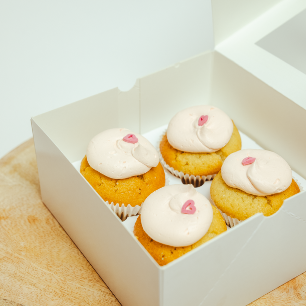 vanille aardbei cupcakes