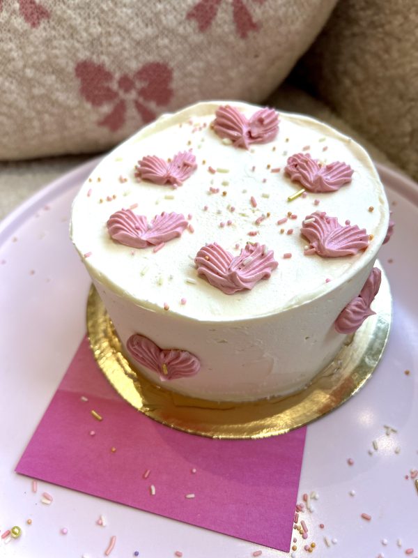 mini taartje white and pink